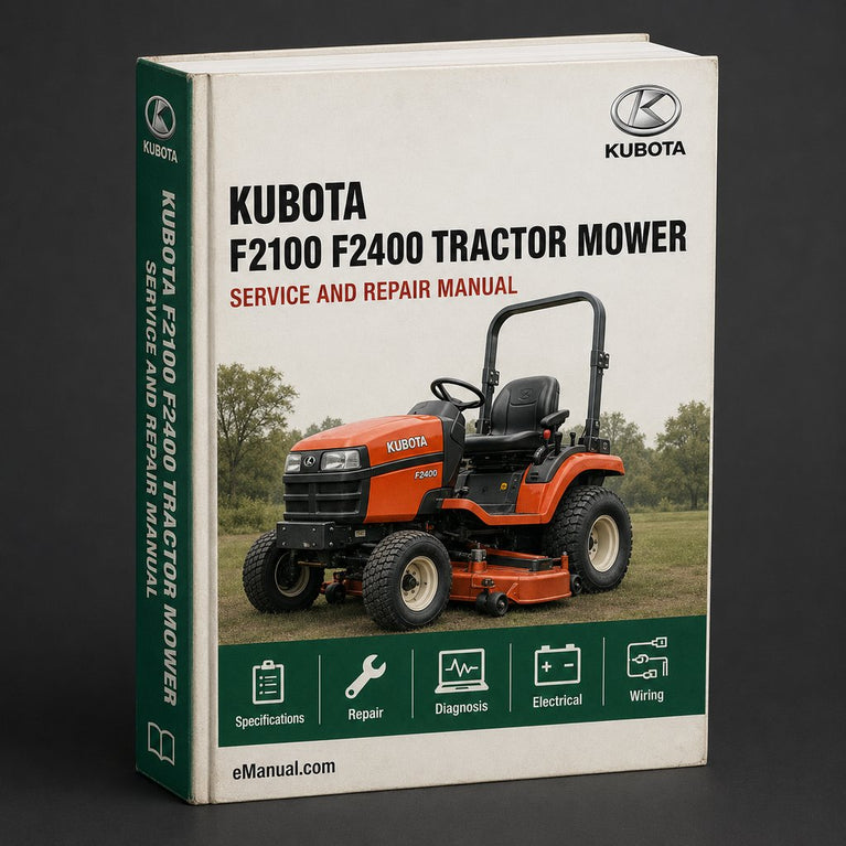 Kubota F2100 F2400 Tractor & Mower Workshop Service Manual