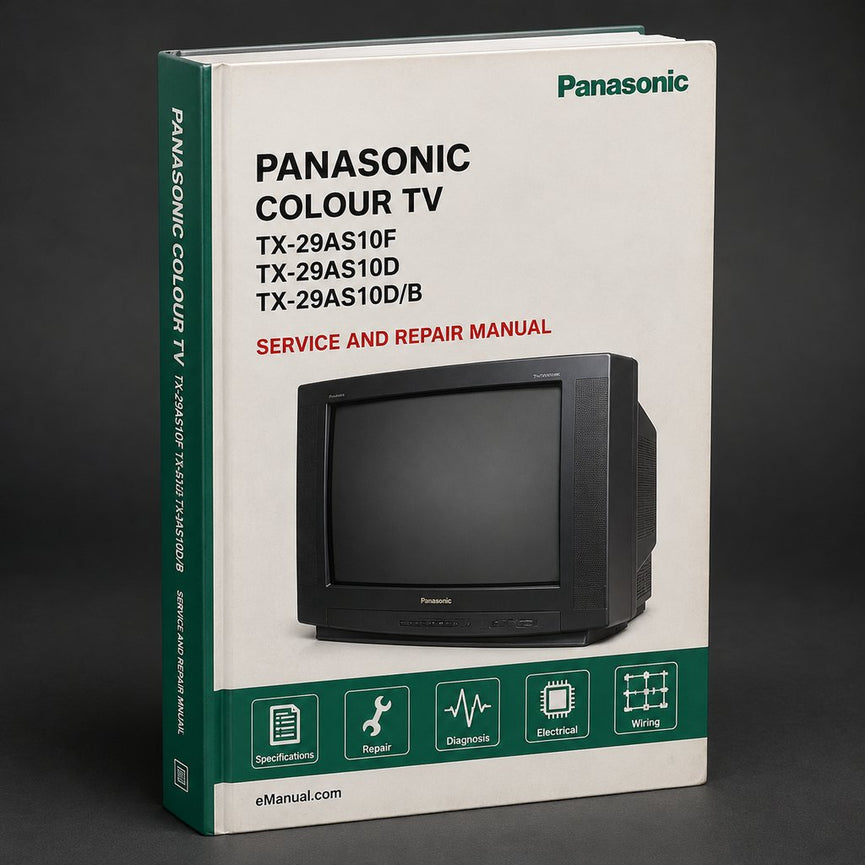 Panasonic Colour TV TX-29AS10F TX-29AS10D TX-29AS10D/B EURO-4H Chassis Service Manual Download PDF