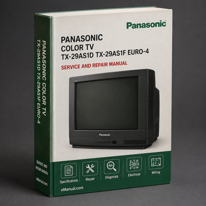 Panasonic Color TV TX-29AS1D TX-29AS1F EURO-4 Chassis Service Manual Download PDF