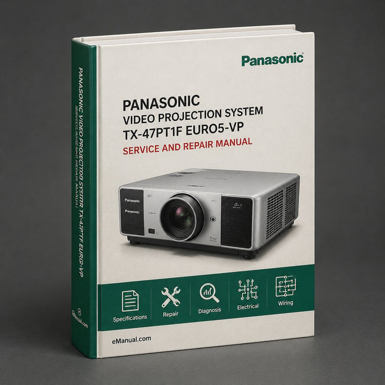 Panasonic Video Projection System TX-47PT1F EURO5-VP Chassis Service Manual Download PDF