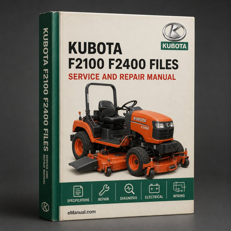 KUBOTA F2100 F2400 Service + Parts Manual = 3 files