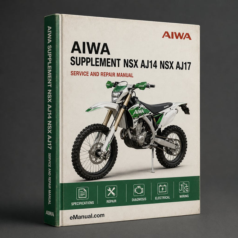 Supplement Repair Manual Aiwa NSX AJ14 / NSX AJ17 CD Stereo CASSETTE Receiver