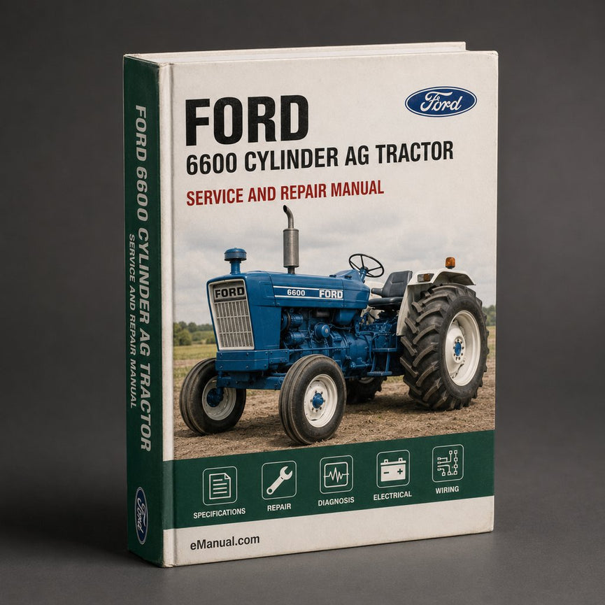 Ford 6600 4 CYLINDER AG Tractor ILLUSTRATED Parts List Manual