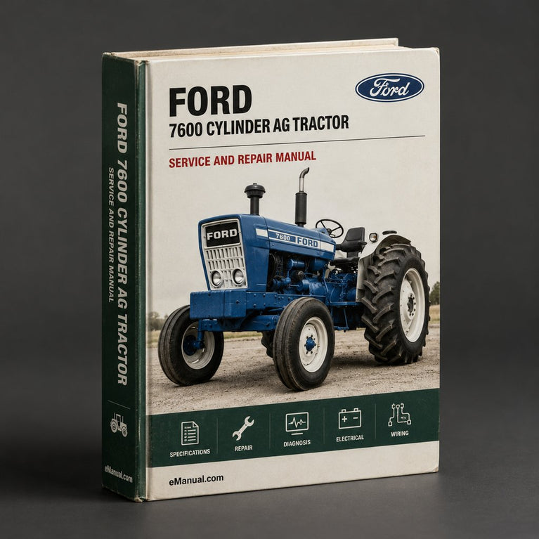 Ford 7600 4 CYLINDER AG Tractor ILLUSTRATED Parts List Manual