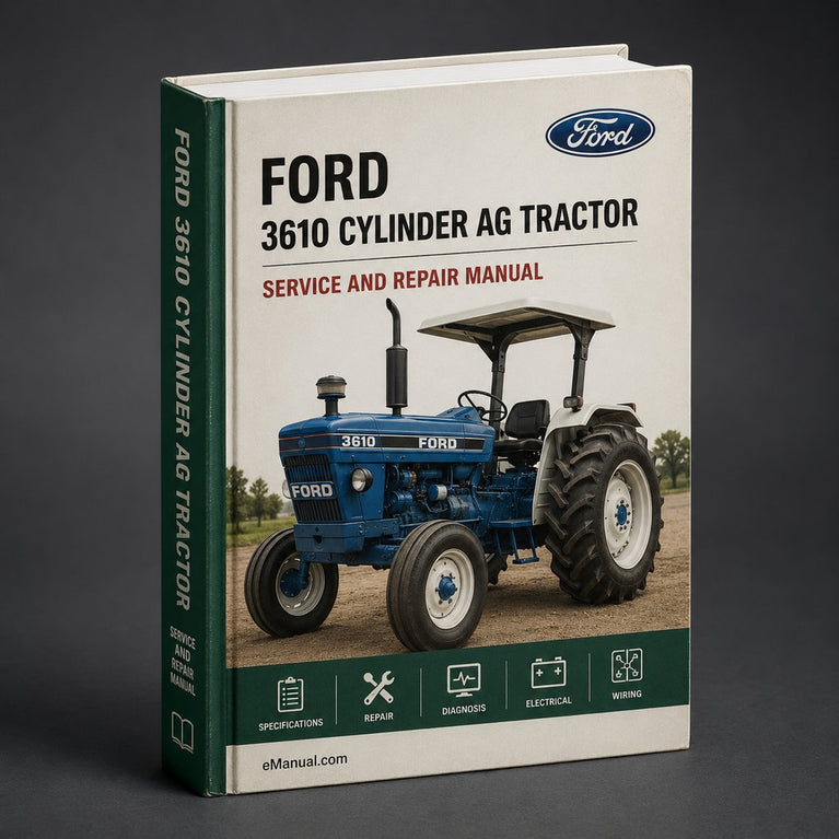 Ford 3610 3 CYLINDER AG Tractor ILLUSTRATED Parts List Manual