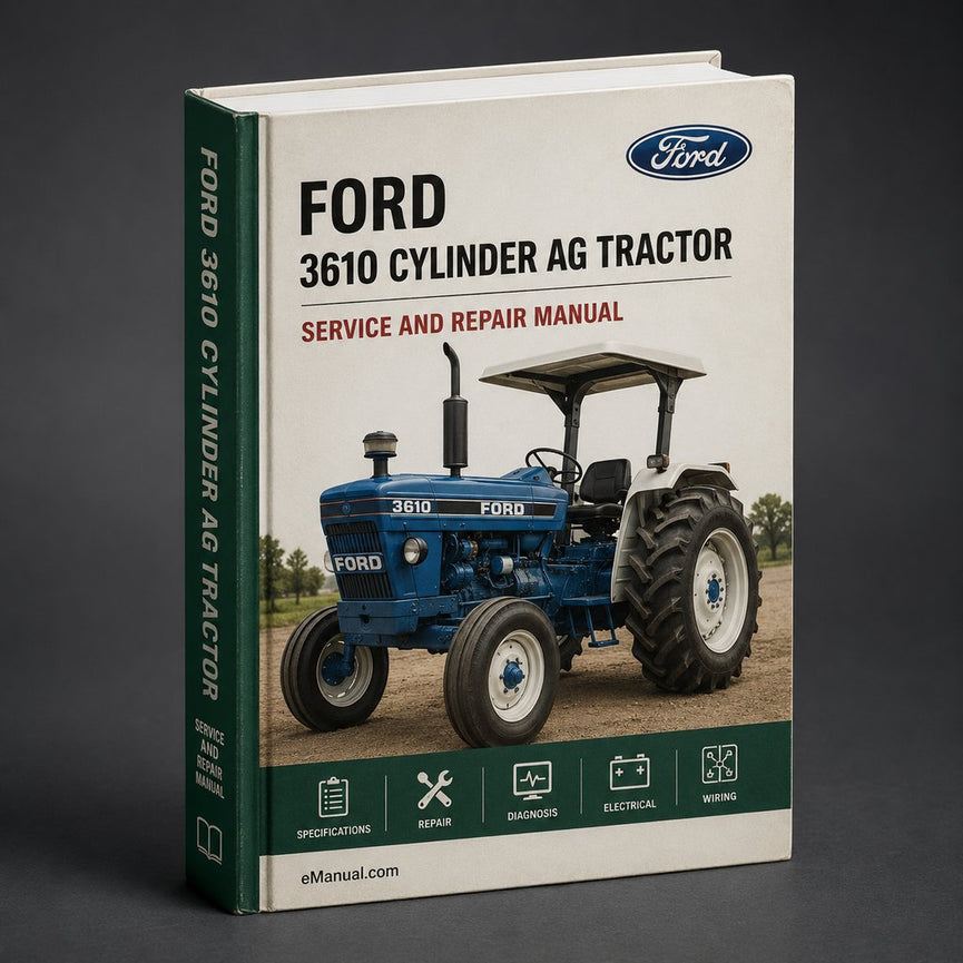 Ford 3610 3 CYLINDER AG Tractor ILLUSTRATED Parts List Manual
