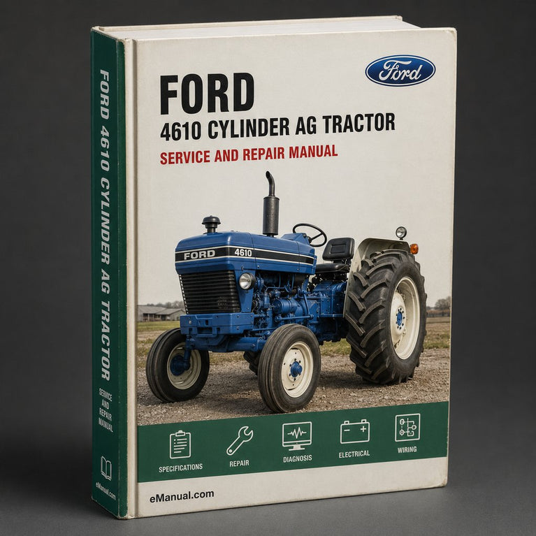 Ford 4610 3 CYLINDER AG Tractor ILLUSTRATED Parts List Manual