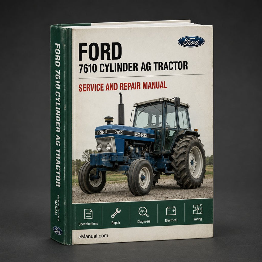 Ford 7610 4 CYLINDER AG Tractor ILLUSTRATED Parts List Manual