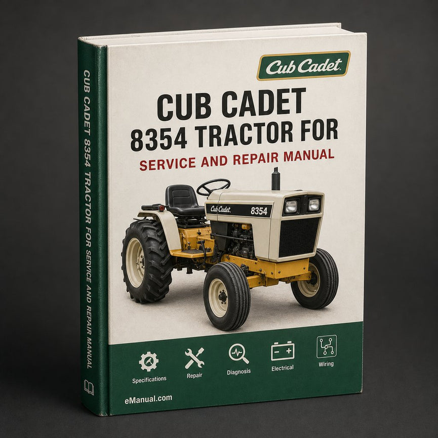 Cub Cadet 8354 Tractor Workshop Service Manual for Repair