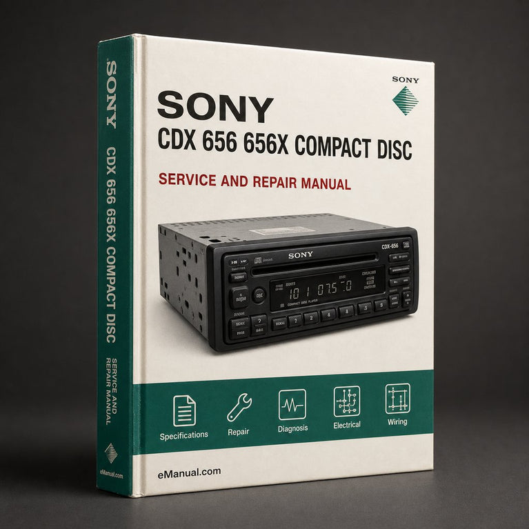 Sony CDX 656 656X Compact DISC CHANGER Service Manual