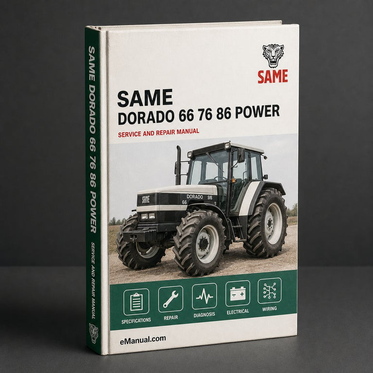 Same Dorado 66 76 86 Power Shuttle Tractor Full Service & Repair Manual