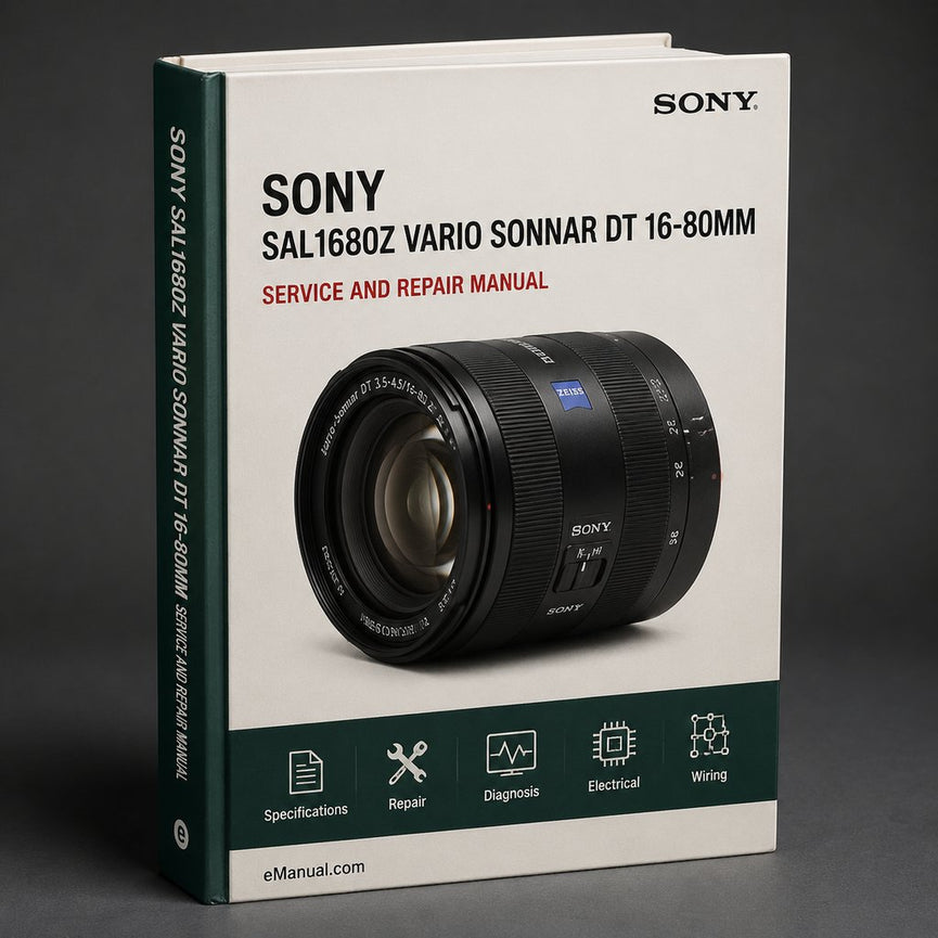 Sony SAL1680Z Vario Sonnar T DT 16-80mm F3.5-4.5 ZA Service Manual