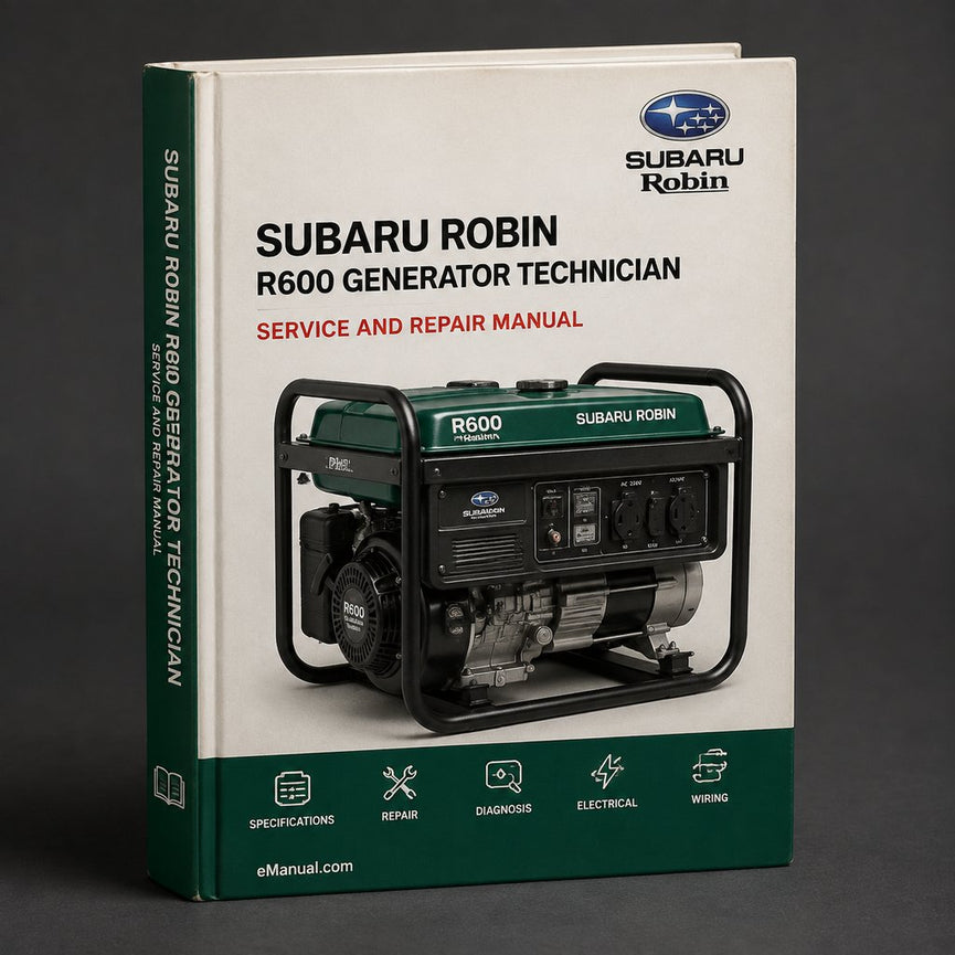 Subaru Robin R600 Generator Technician / Service Manual