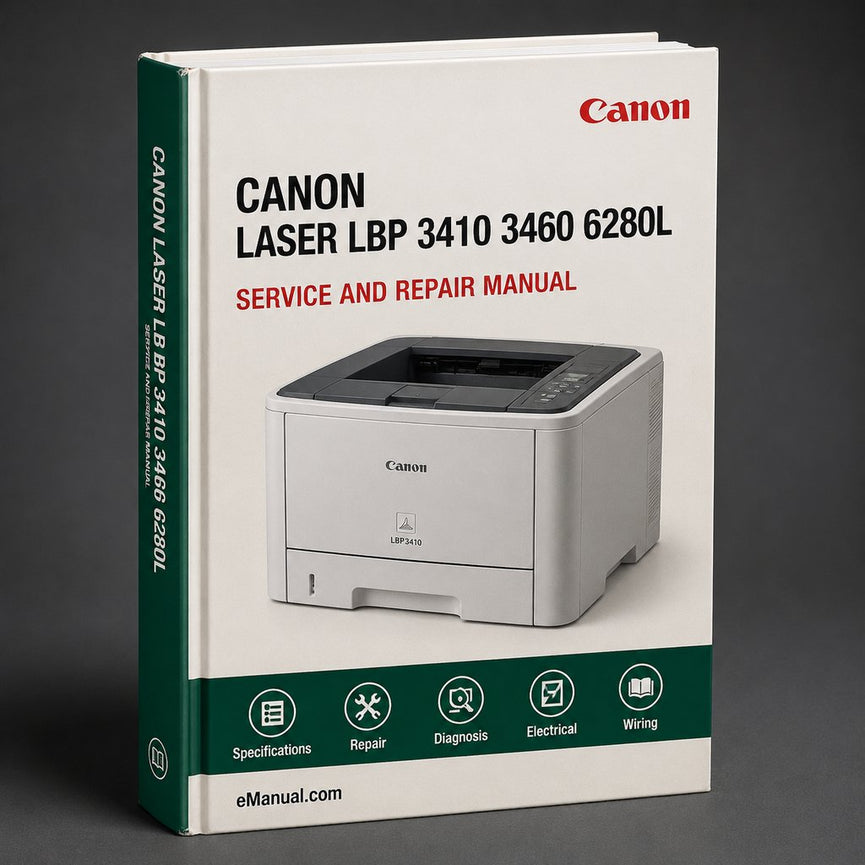 Canon Laser LBP 3410 3460 6280L Service Manual & Repair Guide