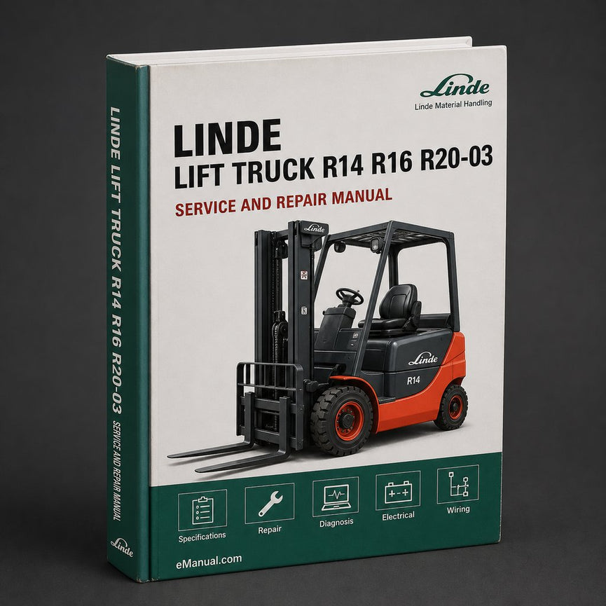 LINDE Lift Truck R14 R16 R20-03 Parts PART Manual