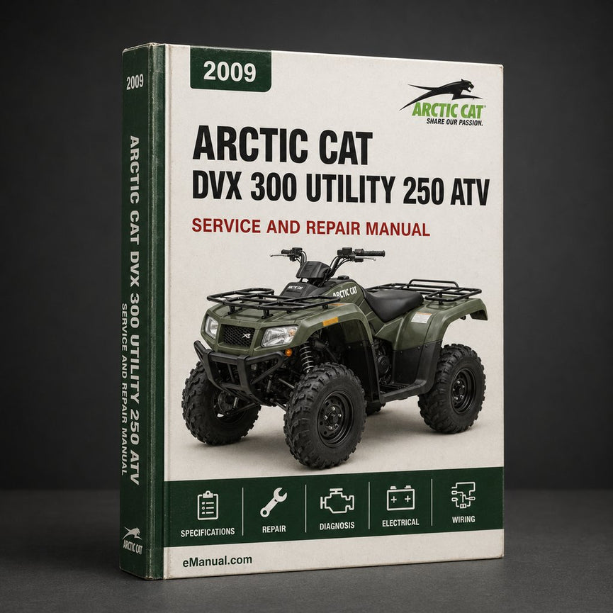 Arctic Cat DVX 300 Utility 250 2009 ATV Service Repair Workshop Manual
