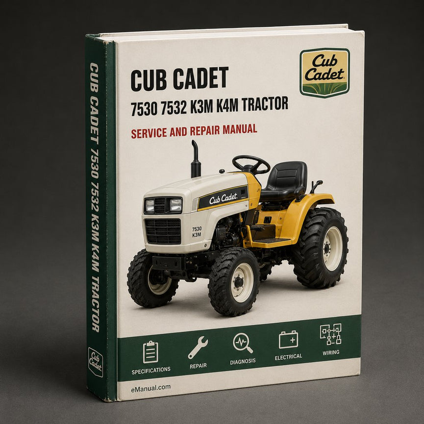 Cub Cadet 7530 7532 K3M k4M Tractor Engine Service Repair Workshop Manual