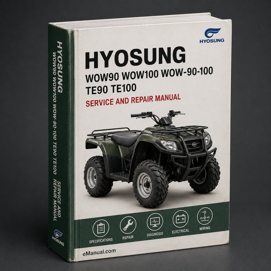 Hyosung Wow90 wow100 wow-90-100 TE90 TE100 TE atv Service Repair Workshop Manual