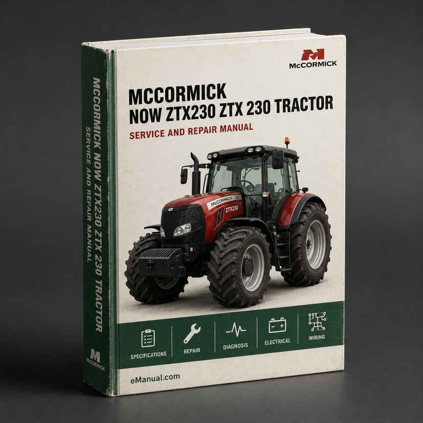 Now MCCORMICK ZTX230 ZTX 230 Tractor Service Repair Manual