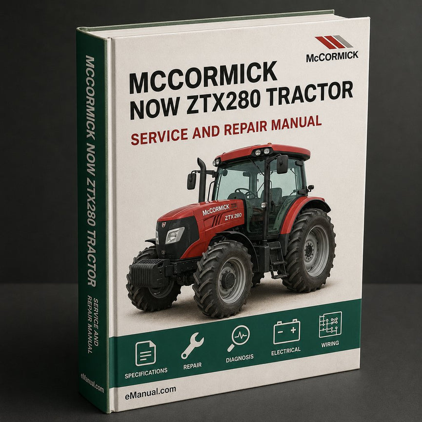 Now MCCORMICK ZTX280 Tractor Service Repair Manual