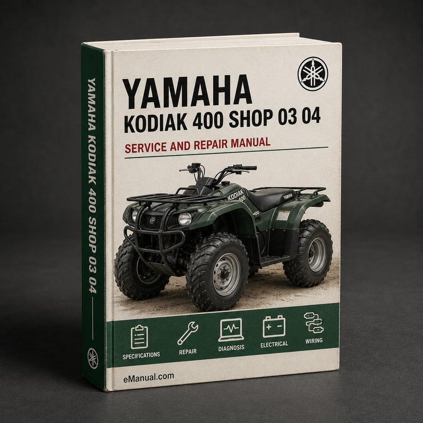 Yamaha KODIAK 400 Repair Shop Manual 03 04 05 06