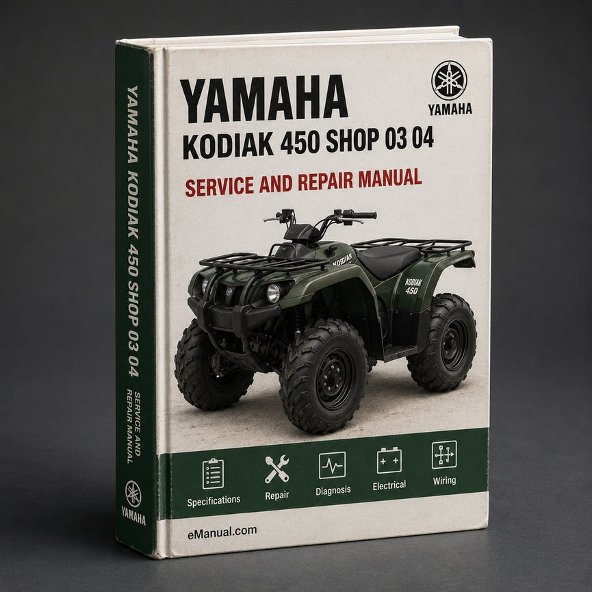 Yamaha KODIAK 450 Repair Shop Manual 03 04 05 06