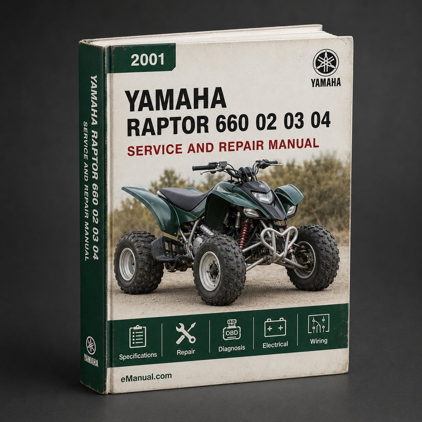 Yamaha RAPTOR 660 R Repair Manual 2001 02 03 04 05