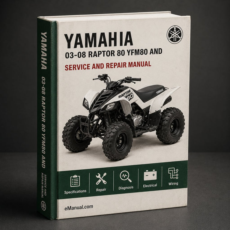 03-08 Yamaha Raptor 80 Service Manual YFM80 and Owners Manual YFM80 ATV Workshop Shop Repair Manual