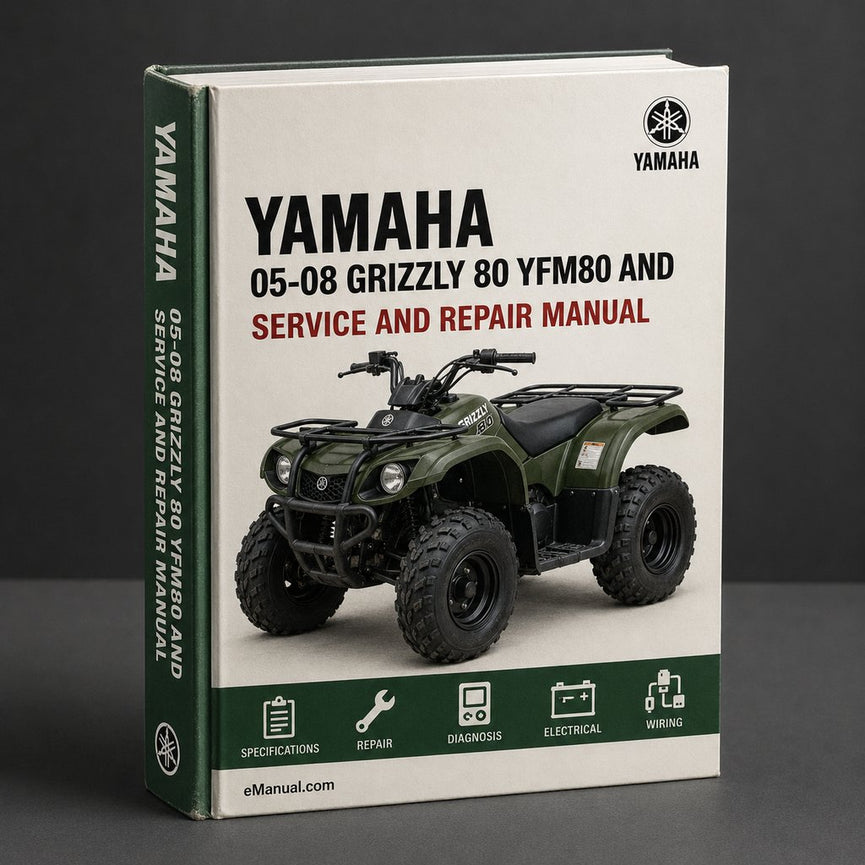 05-08 Yamaha GRIZZLY 80 Service Manual YFM80 and Owners Manual YFM80 ATV Workshop Shop Repair Manual