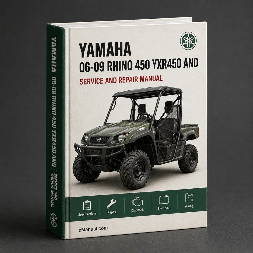 06-09 Yamaha RHINO 450 Service Manual YXR450 and Owners Manual YXR 450 Rhino450 ATV Workshop Shop Repair Manual