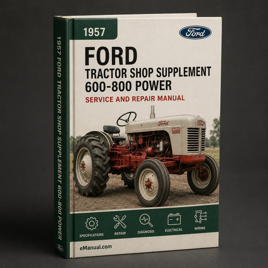 1957 Ford Tractor Shop Supplement 600-800 Power Steering Workshop Service Repair Manual