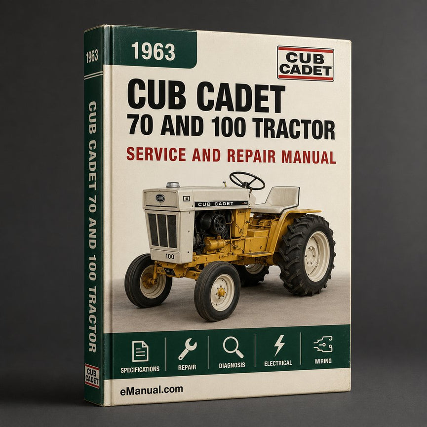 1963 Cub Cadet 70 and 100 Tractor Parts Manual
