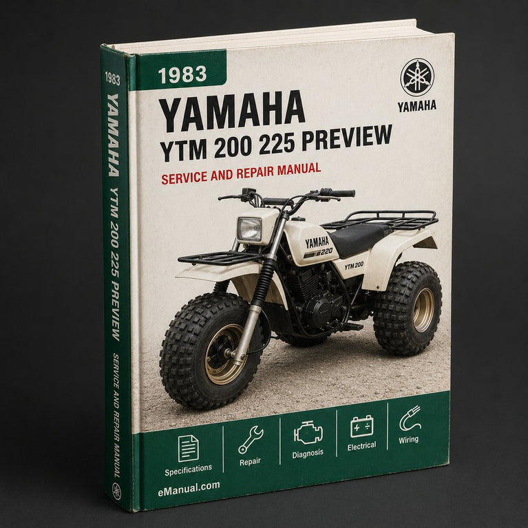 1983-1986 Yamaha YTM 200 225 Repair Manual (PDF Preview)