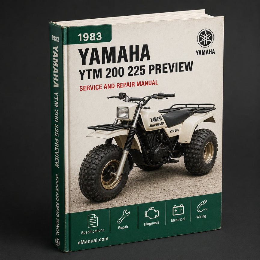 1983-1986 Yamaha YTM 200 225 Repair Manual (PDF Preview)