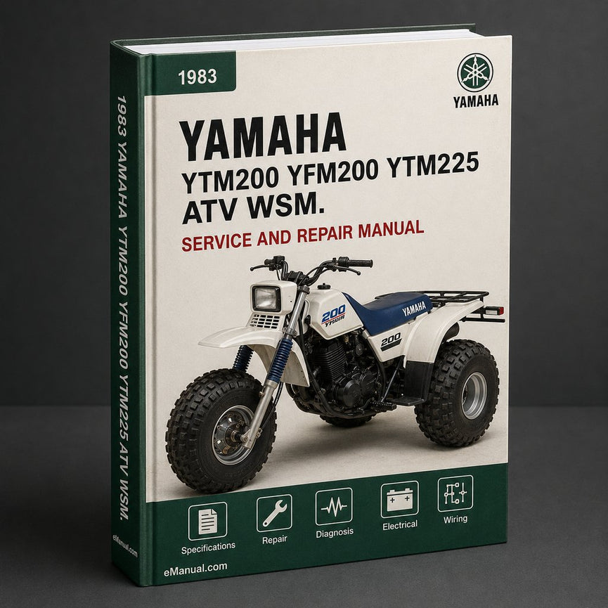 1983-1986 Yamaha YTM200 YFM200 YTM225 ATV Service WSM.