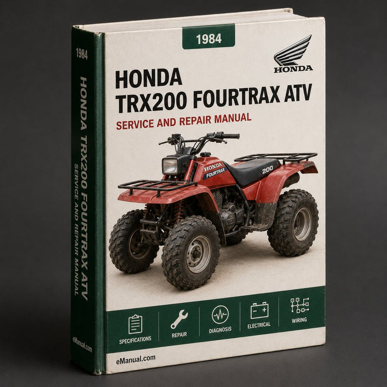 1984 Honda TRX200 Fourtrax ATV Service Repair Manual