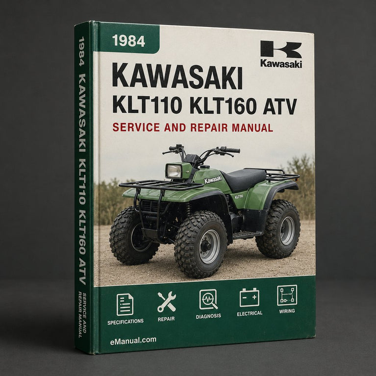1984-1985 Kawasaki KLT110 KLT160 ATV Repair Manual Download PDF