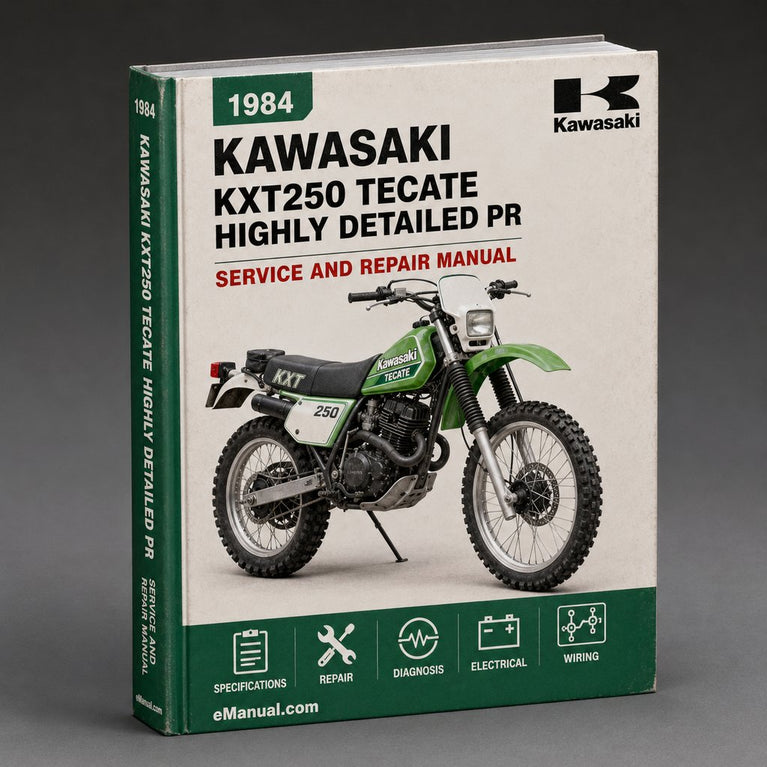 1984-1986 KAWASAKI KXT250 TECATE 3 Service Repair Manual (Highly Detailed FSM Preview)
