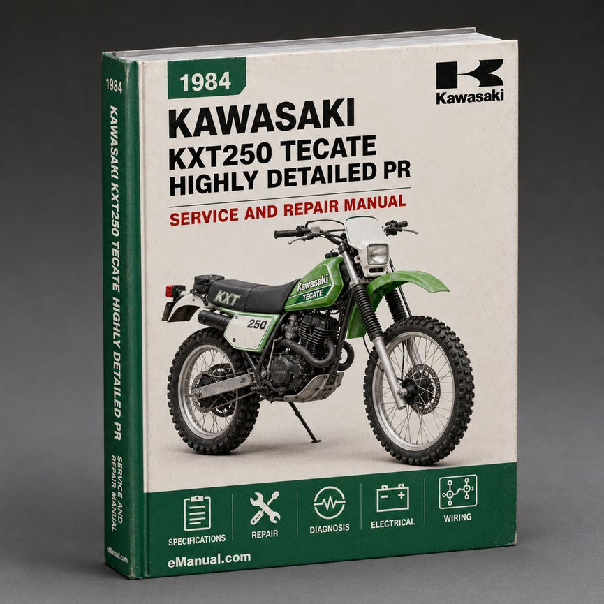 1984-1986 KAWASAKI KXT250 TECATE 3 Service Repair Manual (Highly Detailed FSM Preview)