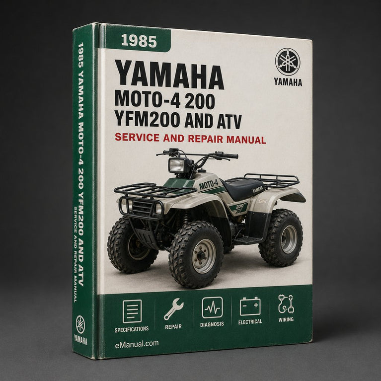 1985-1988 Yamaha MOTO-4 200 YFM200 Service Manual and ATV Owners Manual - Workshop Repair Download PDF
