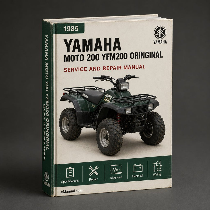 1985-1989 Yamaha Moto 4 200 YFM200 Repair Manual (Oringinal FSM)
