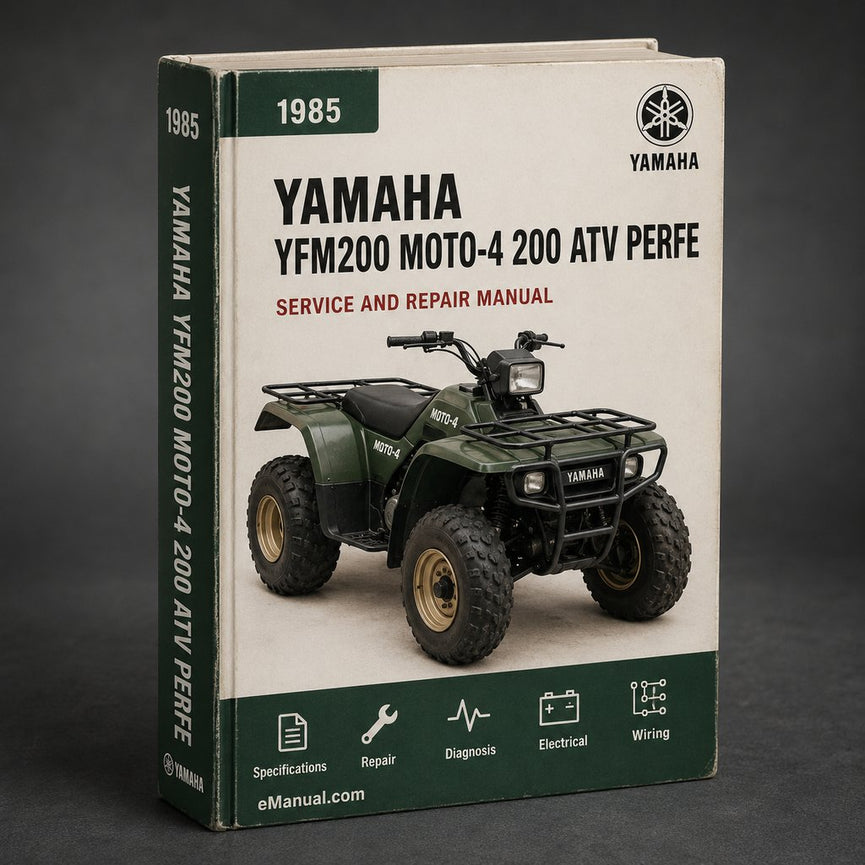 1985-1989 Yamaha YFM200 Moto-4 200 ATV Service Repair Manual (Original Fsm perfect For Diy)