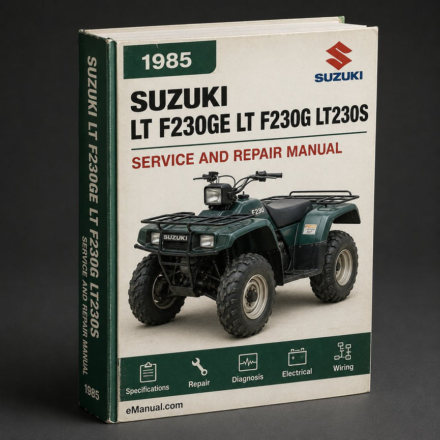 1985-1990 Suzuki LT F230GE LT F230G LT230S LT250S 4X4 ATV Repair Manual