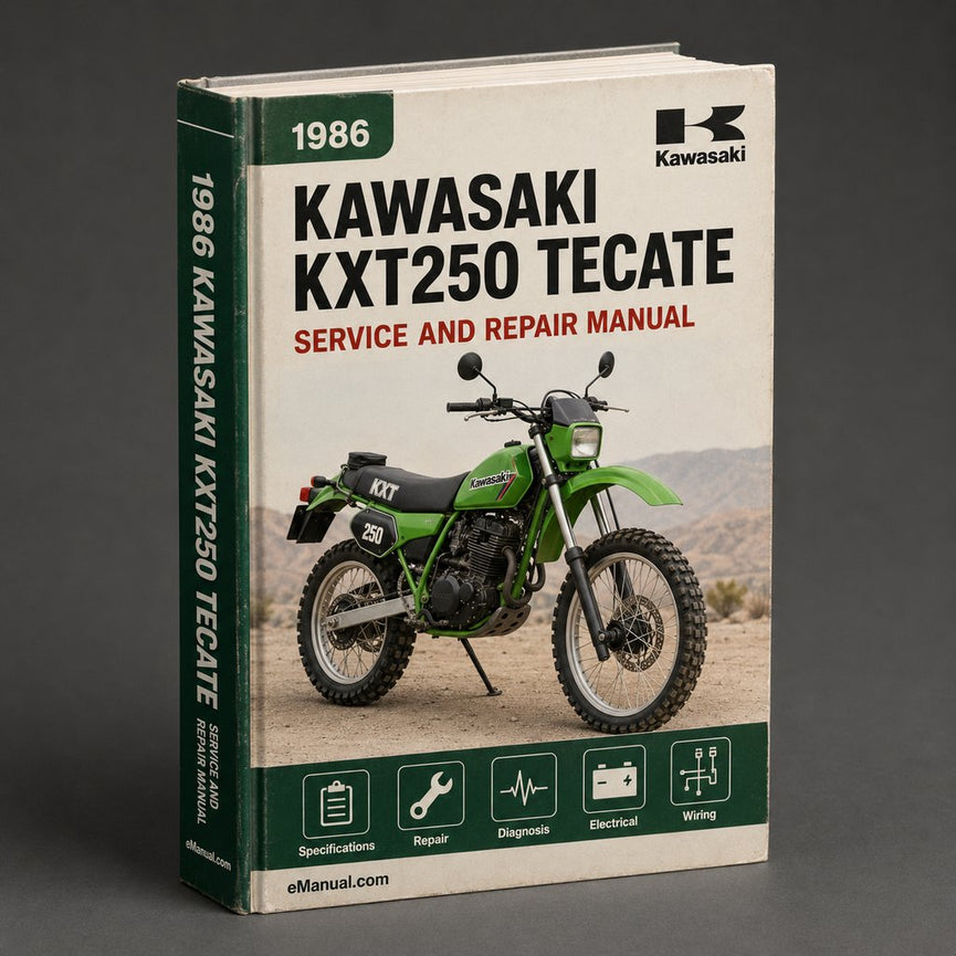 1986 Kawasaki KXT250 Tecate 3 Factory Service Repair Manual