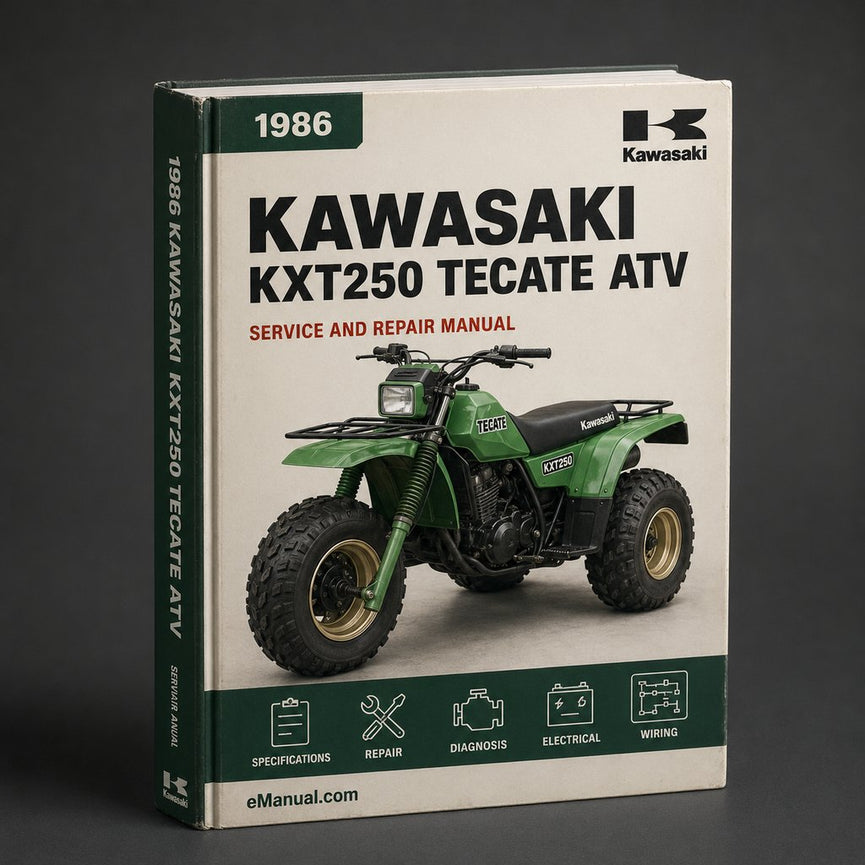 1986 KAWASAKI KXT250 TECATE ATV Service & Repair Manual-PDF