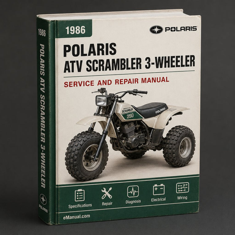 1986 Polaris ATV Scrambler 3-wheeler Service Repair Manual