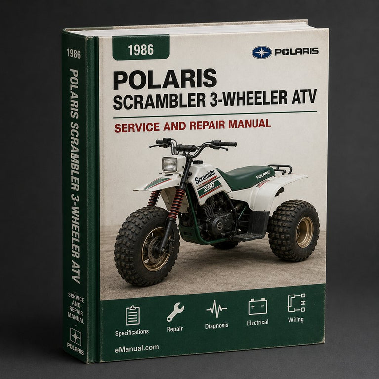 1986 POLARIS SCRAMBLER 3-WHEELER ATV Service Repair Manual