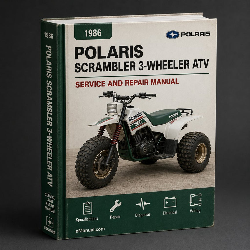 1986 POLARIS SCRAMBLER 3-WHEELER ATV Service Repair Manual