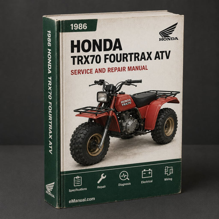 1986-1987 Honda TRX70 Fourtrax ATV Service Repair Manual