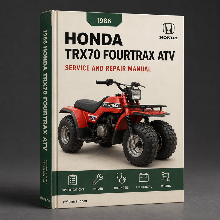 1986-1987 Honda TRX70 Fourtrax ATV Service Repair Workshop Manual